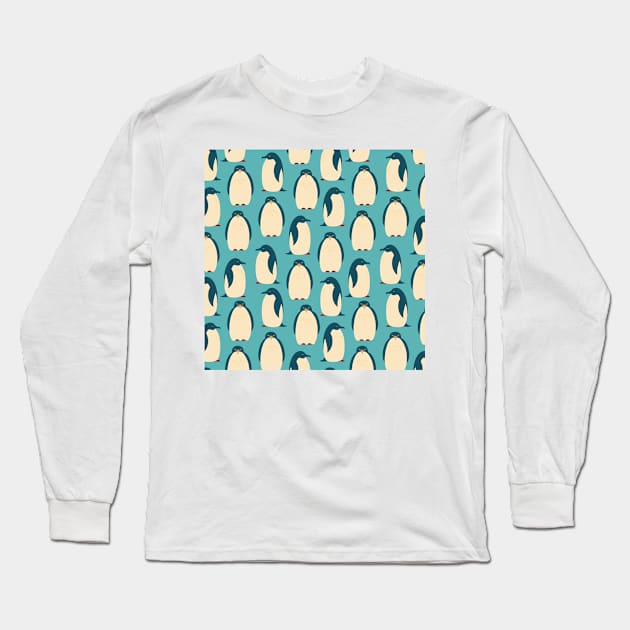 Happy Penguins Long Sleeve T-Shirt by Silmen